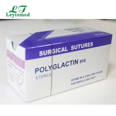 cheap price of synthetic Absorbable Surgical PGLA Suture Polyglactin 910 China manufacturer