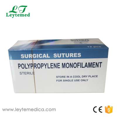 Surgical polypropylene monofilament suture China Disposable non absorbable suture