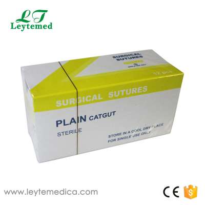 Surgical Disposable Absorbable Plain catgut sutures for hospital